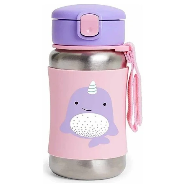 Skip Hop Zoo Narwhal 350 Ml Pipetli Paslanmaz Çelik Suluk - Görsel 4
