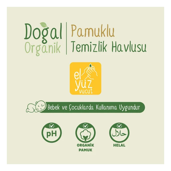 Sleepy Doğal Organik Pamuklu 50 Yaprak 6'lı Paket Islak Mendil - Görsel 4