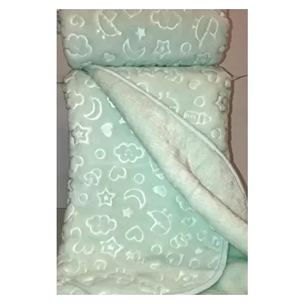 Özdilek Mint Renkli Embos Peluş Bebek Battaniyesi 100x120 Cm Düz Desen İle Rahat Kullanım Sağlar - 100 X 120 Cm - Görsel 4