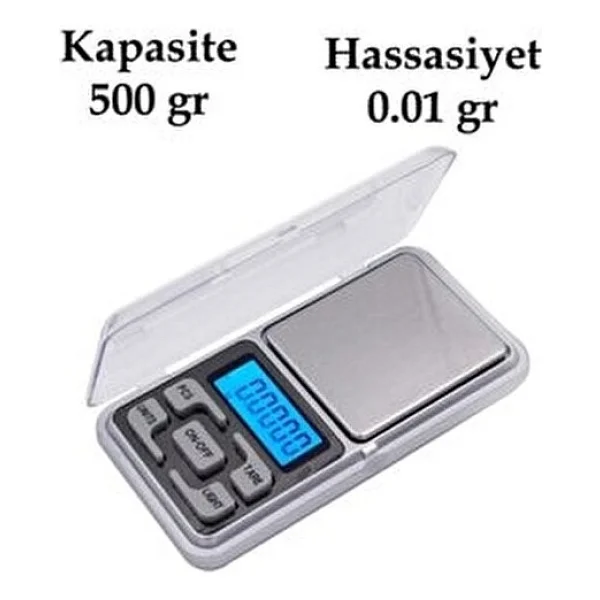 Nokta's Dijital Hassas Elektronik Cep Terazi Tartı 500 Gr 0.01 Gr Hassasiyet - Görsel 8