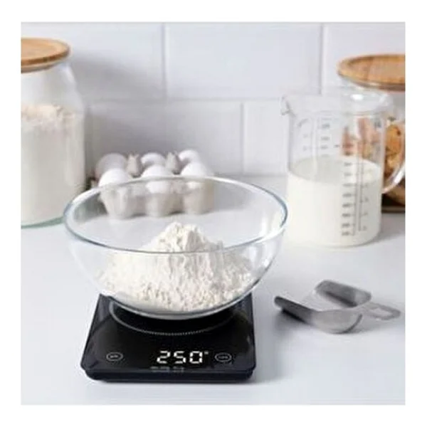 Ikea Siyah Mutfak Tartısı 20x15x2 Cm Hassas Mutfak Terazisi 3 Kg Kapasite İle Pratik Kullanım - Görsel 4