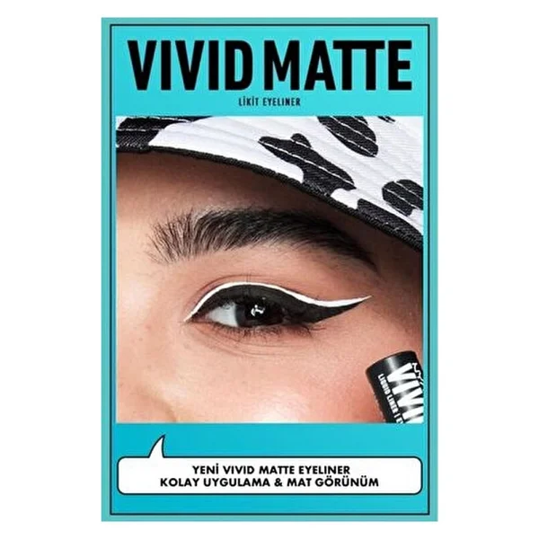 Nyx Professional Makeup Vivid Matte Likit Eyeliner - Görsel 2