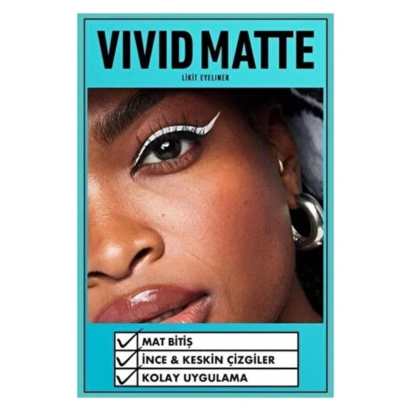 Nyx Professional Makeup Vivid Matte Likit Eyeliner - Görsel 3