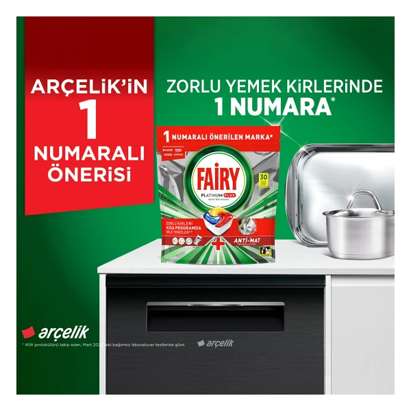 Fairy Platinum Plus Bulaşık Makinesi Tableti 30'lu - Görsel 6