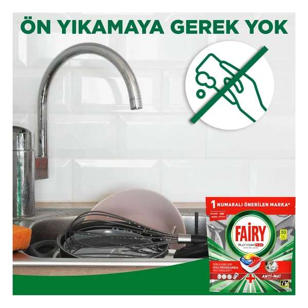 Fairy Platinum Plus Bulaşık Makinesi Tableti 30'lu - Görsel 8