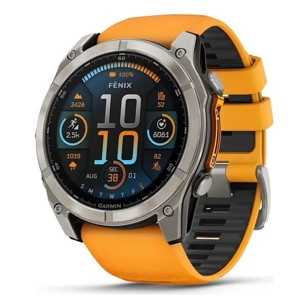 Garmin Fenix 8 51mm AMOLED Titanyum Turuncu Akıllı Saat - Görsel 10