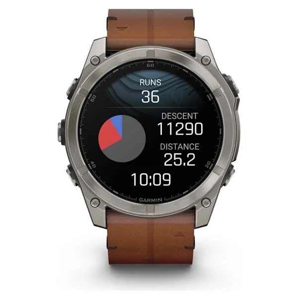 Garmin Fenix 8 51mm AMOLED Kahverengi Akıllı Saat - Görsel 9