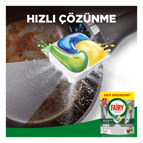 Fairy Platinum Bulaşık Makinesi Tableti 72'li - Görsel 9