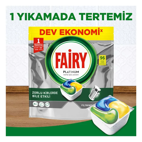 Fairy Platinum Bulaşık Makinesi Tableti 96'lı - Görsel 6