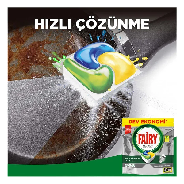 Fairy Platinum Bulaşık Makinesi Tableti 96'lı - Görsel 8