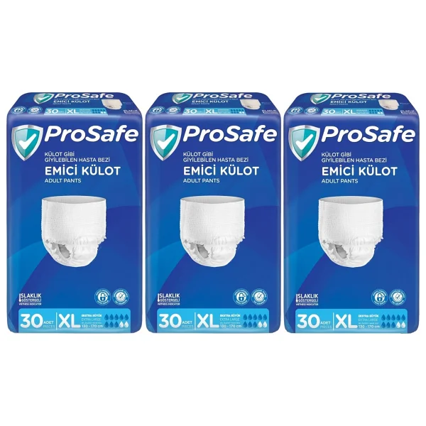 Prosafe Emici Külot Ekstra Büyük Boy XL 30'lu 3 Adet Hasta Bezi - Görsel 2