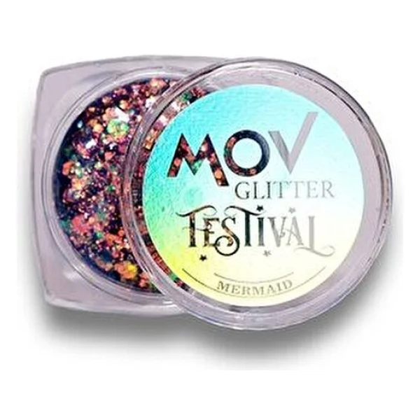 Mov Glitter Festival Mermaid Vücut Simi - Görsel 2