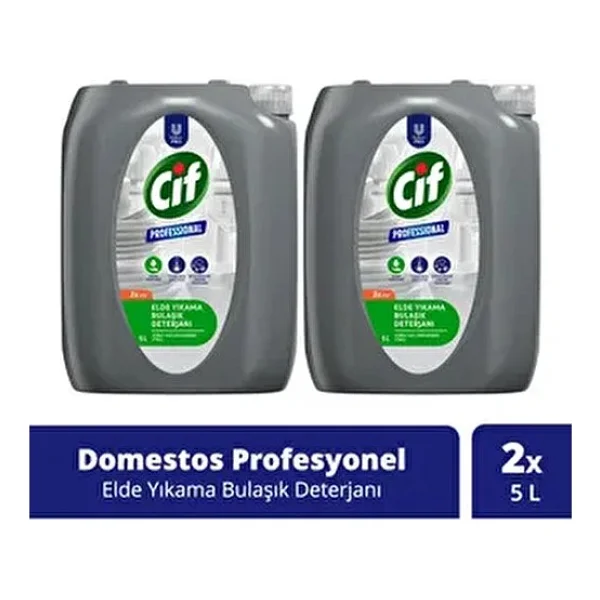 Cif Profesyonel Elde Bulaşık Deterjanı Zorlu Yağ Lekelerine Karşı Etkili 5 L - 5 Lt - Görsel 9