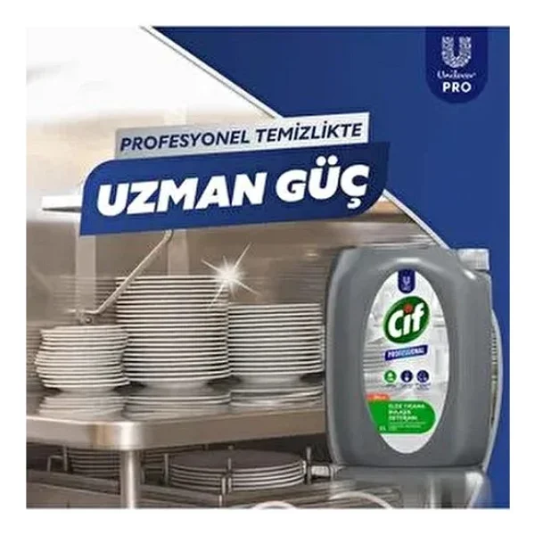 Cif Profesyonel Elde Bulaşık Deterjanı Zorlu Yağ Lekelerine Karşı Etkili 5 L - 5 Lt - Görsel 3