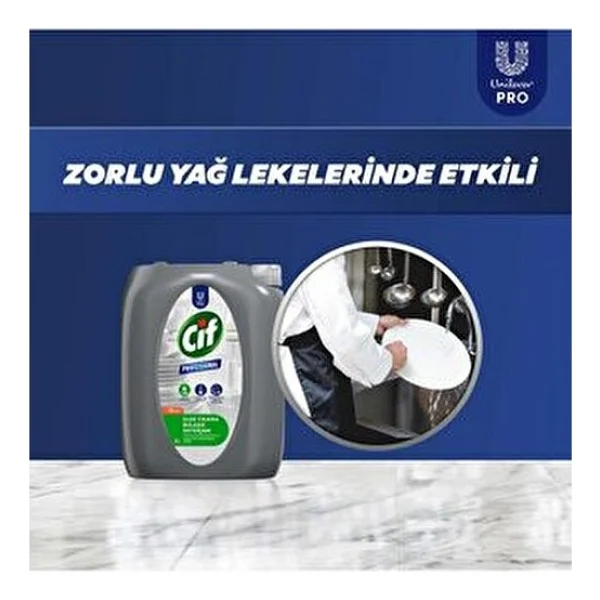 Cif Profesyonel Elde Bulaşık Deterjanı Zorlu Yağ Lekelerine Karşı Etkili 5 L - 5 Lt - Görsel 7