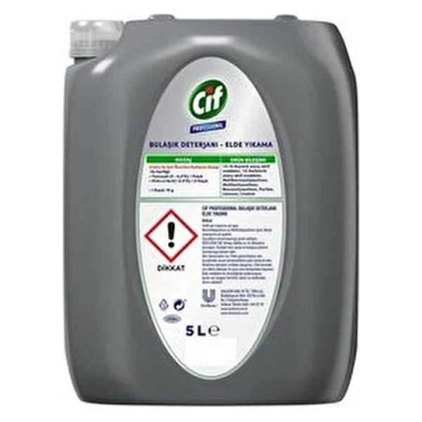 Cif Profesyonel Elde Bulaşık Deterjanı Zorlu Yağ Lekelerine Karşı Etkili 5 L - 5 Lt - Görsel 8