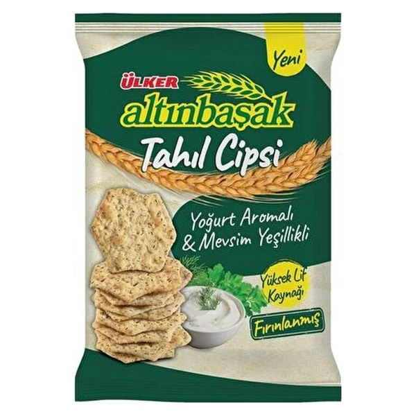 Ülker ALTINBAŞAK Tahıl Cipsi - Yoğurt Aromalı Mevsim Yeşillikli - 50 gram - 20 Adet - Görsel 2