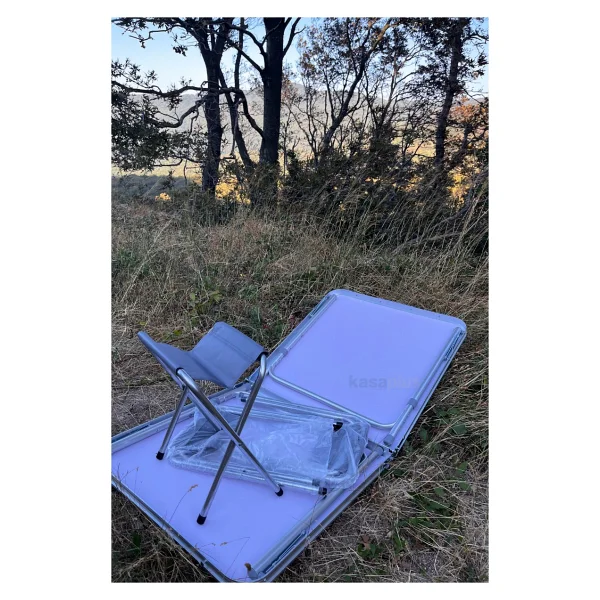 Rox Camping 120x60 Cm 4 Kişilik Alüminyum Kamp Masa Sandalye Takımı - Görsel 4