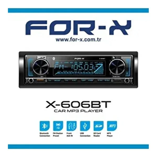 For-X X-606bt 4x60 W Bluetooth Oto Teyp - Görsel 9