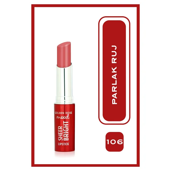 Golden Rose Mood Sheer Bright 101 Nude Glow Ruj - Görsel 8