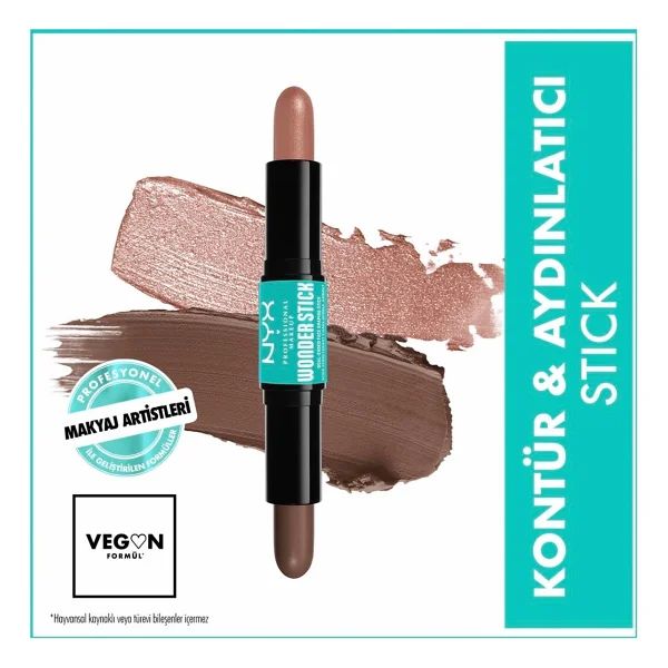 Nyx Professional Makeup Wonderstick Çift Taraflı Light Medium Stick Kontür - Görsel 6