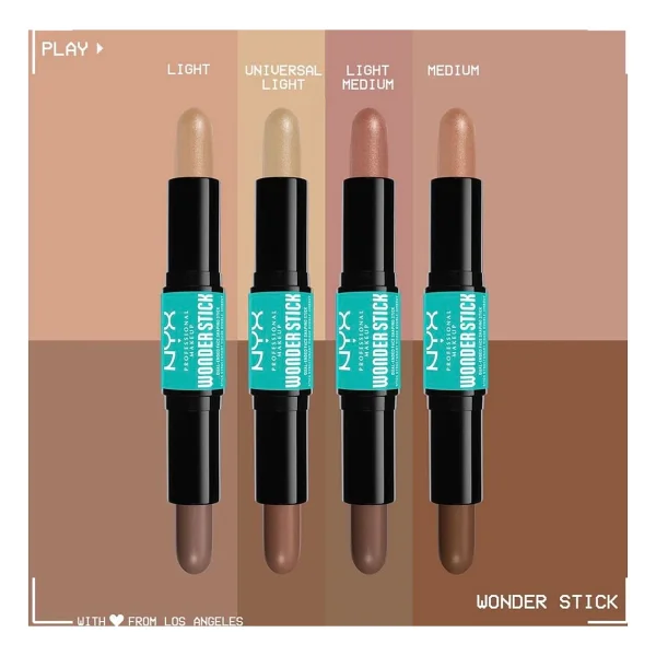 Nyx Professional Makeup Wonderstick Çift Taraflı Light Medium Stick Kontür - Görsel 4