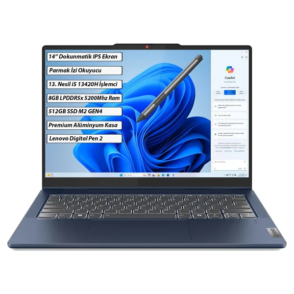 Lenovo Ideapad 5 14ırh9 83kx005ctr İ5-13420h 8 GB 512 GB SSD UHD Graphics 14" Wuxga İkisi Bir Arada Notebook - Görsel 3