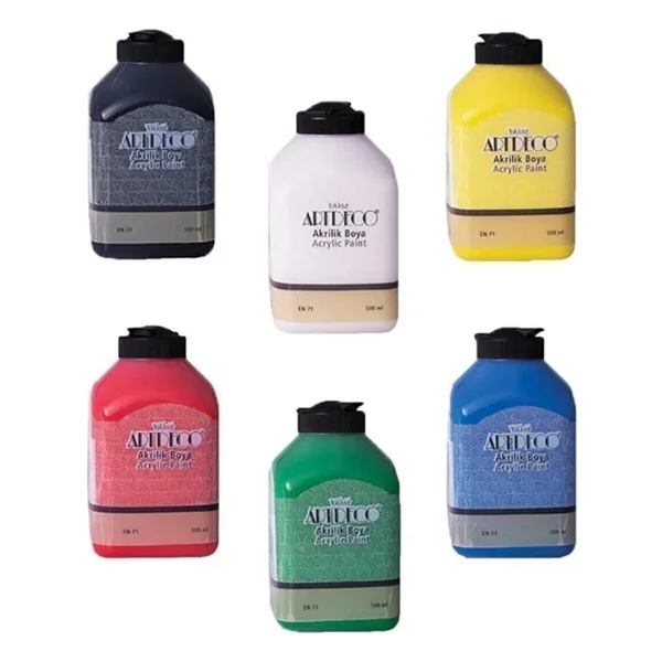 Artdeco Akrilik Boya 500 Ml 6'li Set - Görsel 4