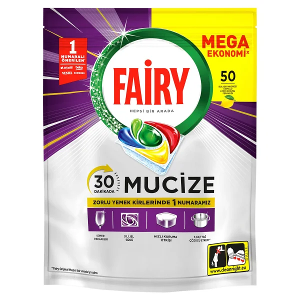 Fairy Mucize Bulaşık Makinesi Tableti 50'li - Görsel 2
