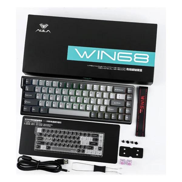 Aula Wın68 He Pro RGB %65 Tkl Xingyi Magnetic Switch Kablolu Mekanik Oyuncu Klavyesi - Görsel 8