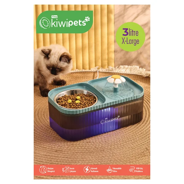 Kiwi Pets Kpf-10548 3 Lt Otomatik Mama Ve Su Kabı - Görsel 6