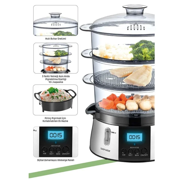 Goldmaster Gm-7269 Cookfit Buharlı Pişirici - Görsel 7