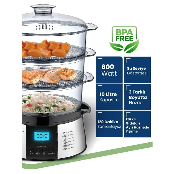 Goldmaster Gm-7269 Cookfit Buharlı Pişirici - Görsel 9