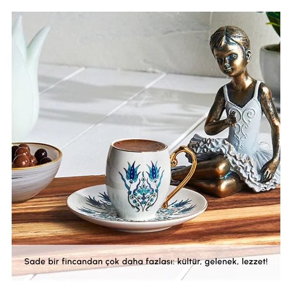 Karaca İznik 6 Kişilik Kahve Fincan Takımı - Görsel 6