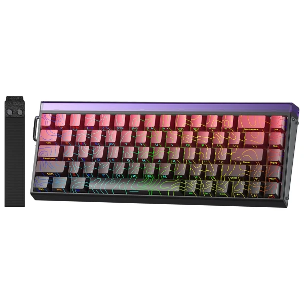 Aula Hero 68 He Manyetik Klavye Rapid Trigger Dragon King Switch 8000hz RGB Neon Tkl Hot Swap Oyuncu Klavyesi Kırmızı - Görsel 10