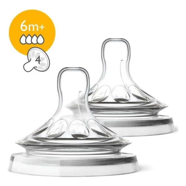 Philips Avent SCF044/27 Natural Hızlı Akış 6 Ay+ 2'li Biberon Emziği - Görsel 2