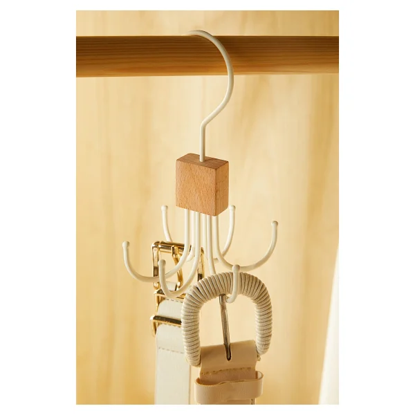 Ocean Home Textile 6 Kancalı Mat Beyaz Renk Kauçuk Kaplamalı Metal Çok Amaçlı Askı 14 X 7 Cm - Görsel 2