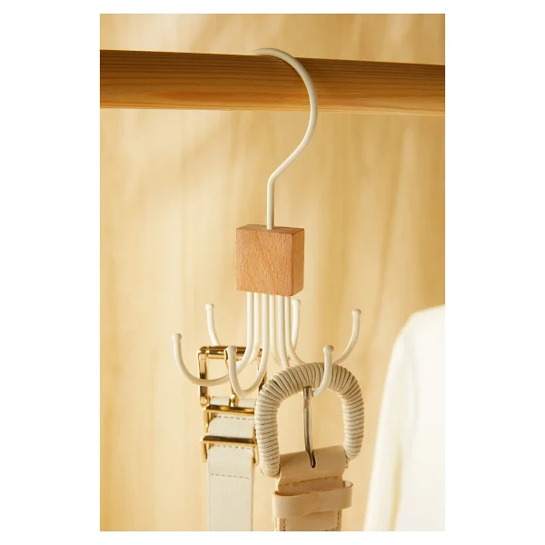 Ocean Home Textile 6 Kancalı Mat Beyaz Renk Kauçuk Kaplamalı Metal Çok Amaçlı Askı 14 X 7 Cm - Görsel 4