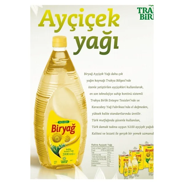 Biryağ Ayçiçek Yağı 5 Lt Teneke 2'li - Görsel 2
