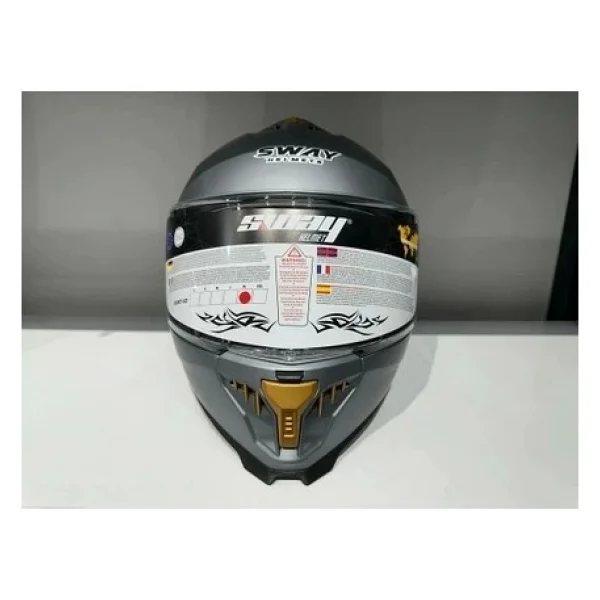 Sway Sw 865 Mat Gri Full Face Motor Kaskı - Görsel 5