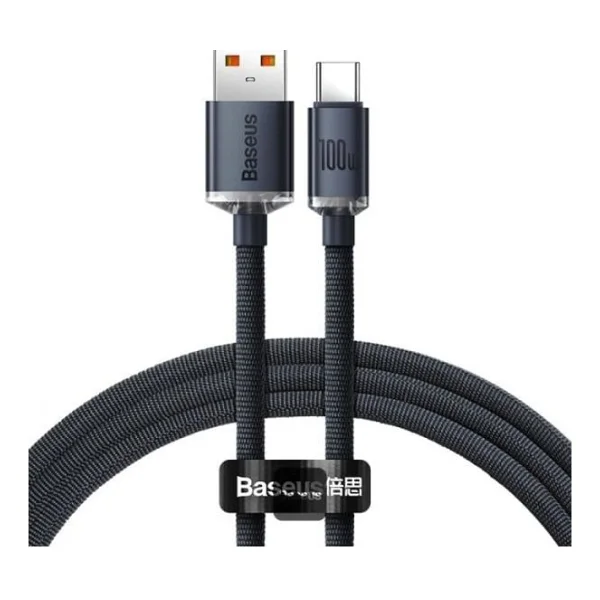 Baseus Crystal Shine 1.2 M Siyah USB To Type-C Hızlı Şarj Kablosu - Görsel 6