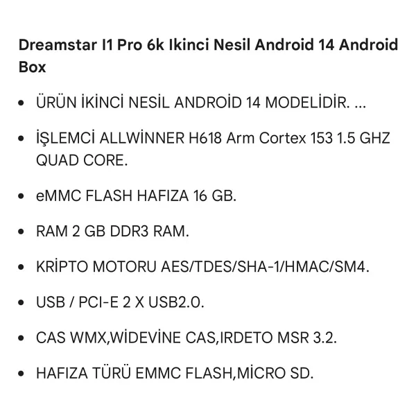 Dreamstar İ1 Pro 16 GB 6k Android TV Box - Görsel 2