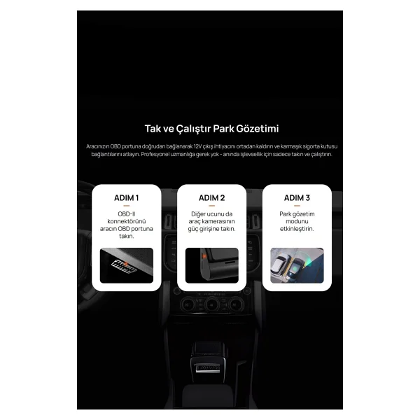 70maı Obd-Iı Park Gözetim Kablosu (Tüm Type-C Kameralar İle Uyumlu) - Görsel 3