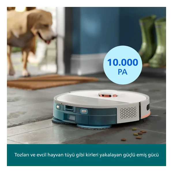 Philips Homerun 5000 Serisi Xu5000/20 İpek Beji Akıllı Robot Süpürge - Görsel 10