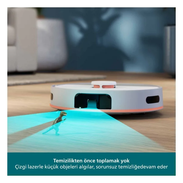 Philips Homerun 5000 Serisi Xu5000/20 İpek Beji Akıllı Robot Süpürge - Görsel 5