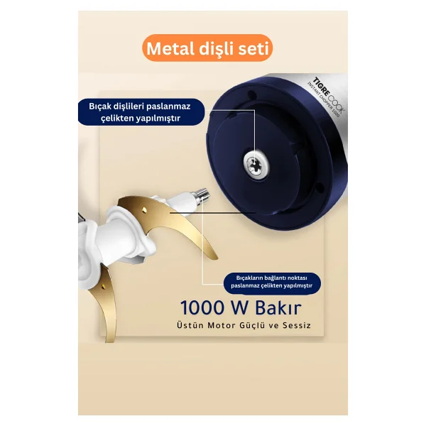 Tigrecook Instant Chopper 600 W Rondo - Görsel 5