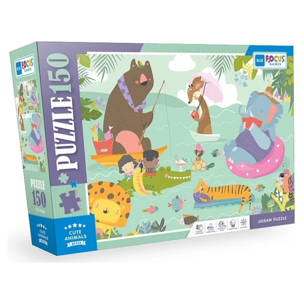 Blue Focus Cute Animals 150 Parça Puzzle Bf322 - Görsel 3