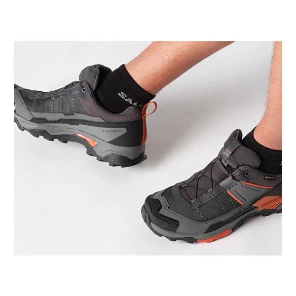 Salomon X Ultra 5 Gore-Tex L47797800 Gri-Turuncu Erkek Outdoor Ayakkabı - Görsel 2