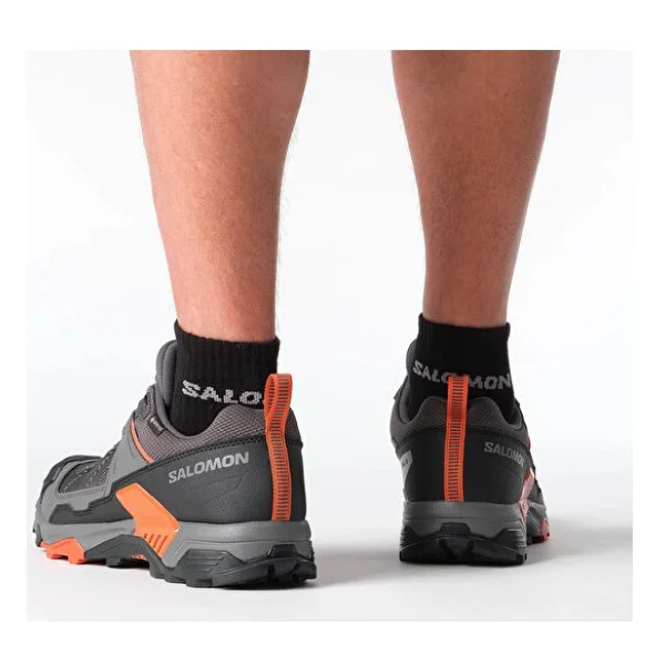 Salomon X Ultra 5 Gore-Tex L47797800 Gri-Turuncu Erkek Outdoor Ayakkabı - Görsel 8