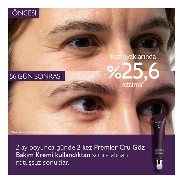 Caudalie Premier Cru Yaşlanma Karşıtı Ve Nemlendirici Göz Bakım Kremi 15 Ml - Tüm Cilt Tipleri İçin - Görsel 4
